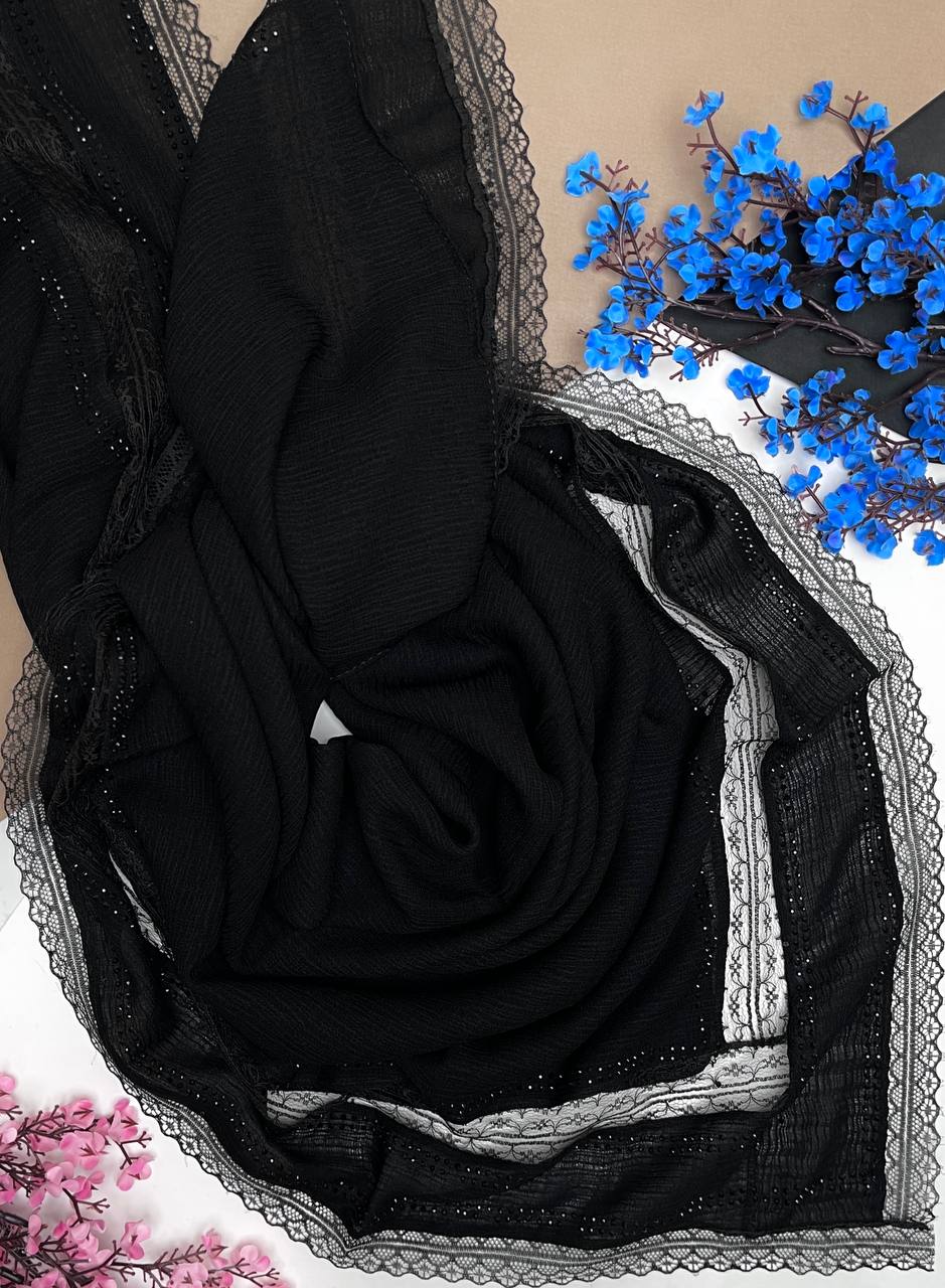 روسری کریشه درختی نگین دانتل