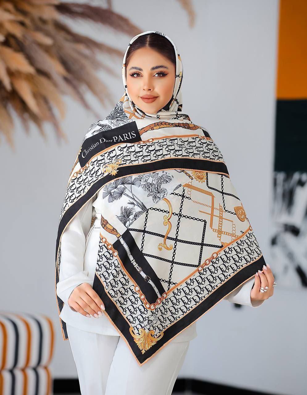 روسری نخ طرح دیور زنجیر