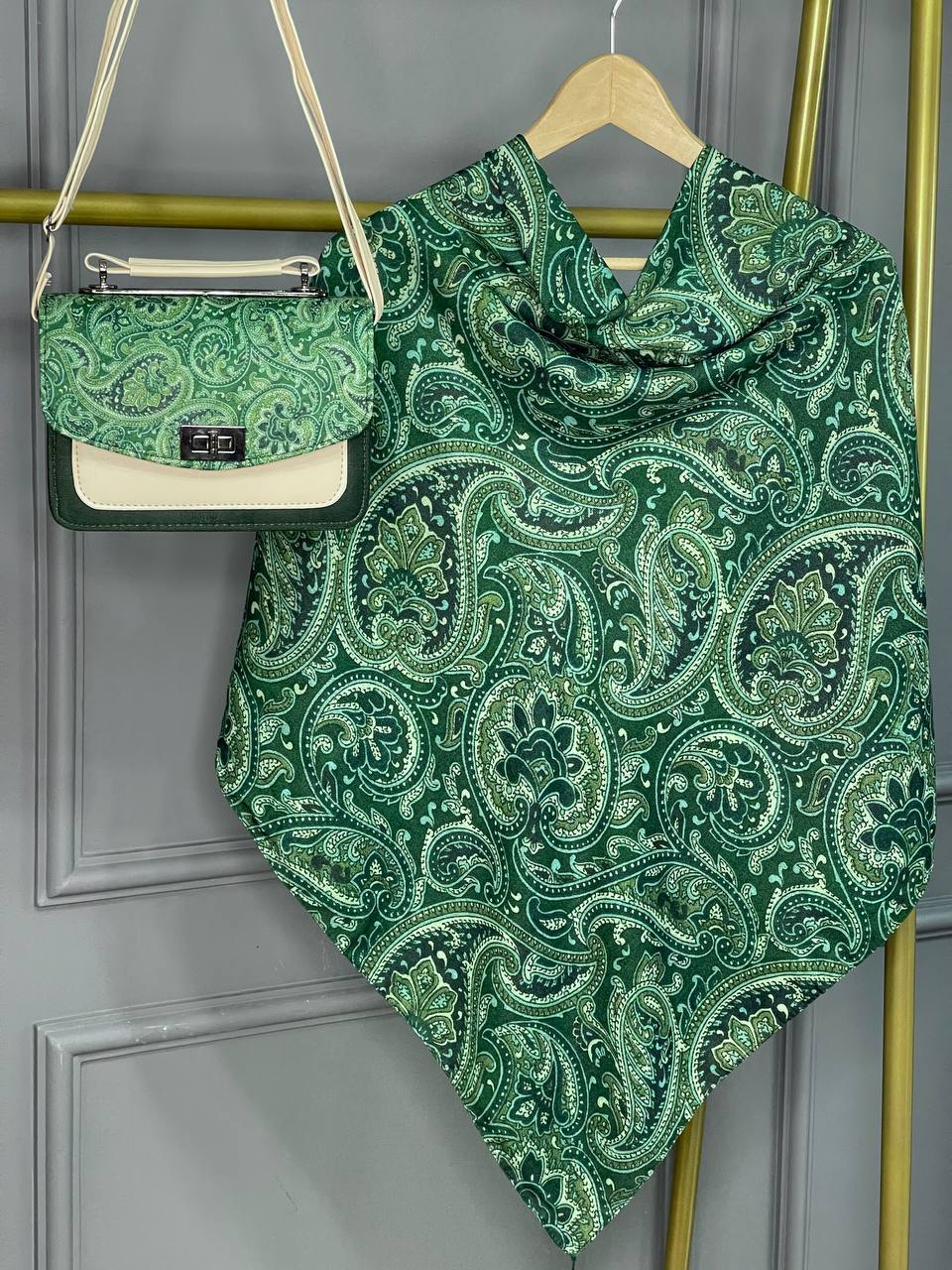 ست ترمه سبز